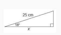 What is the value of x in the triangle?