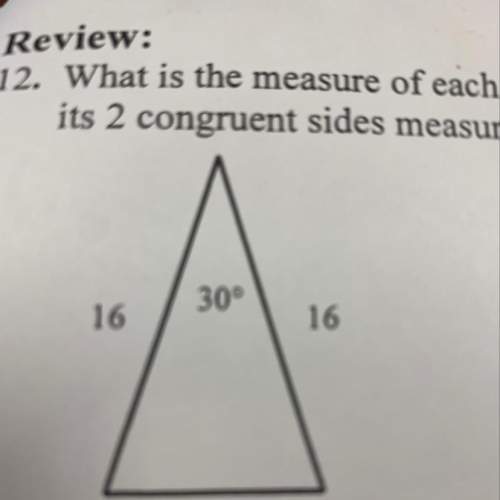 What is the measure of each base angle of an isosceles triangle if its vertex angle measures 30 degr