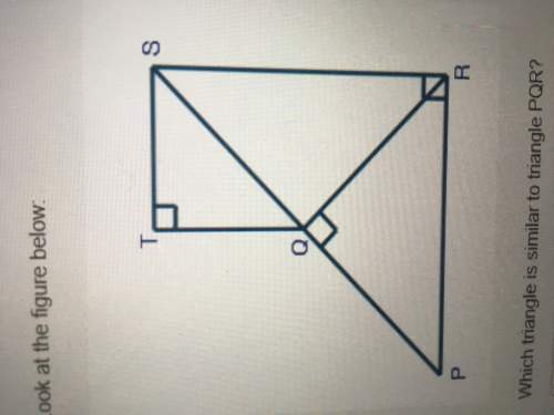 Look at the figure below: which triangle is similar to triangle pqr?  rqs qts stq