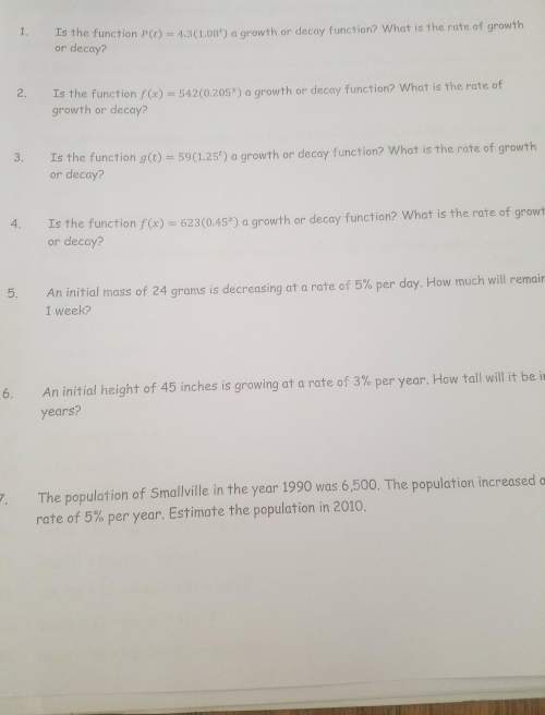 Can someone show me how to even start with 1 and 2?