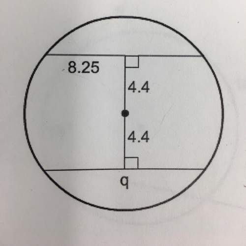 What is the value of q?  a. 16.5 b. 8.8 c. 4.4 d. 8.25