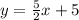 y = \frac{5}{2}x+ 5