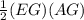 \frac{1}{2}(EG)(AG)