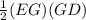 \frac{1}{2}(EG)(GD)