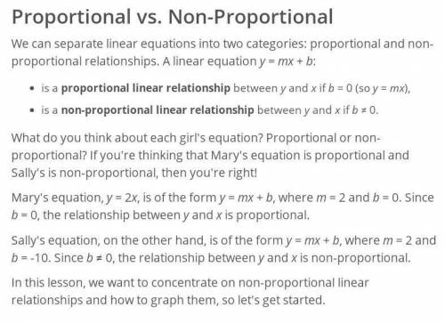 Which equation is not proportional?