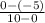 \frac{0-(-5)}{10-0}