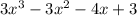 3x^3-3x^2-4x+3