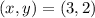 (x,y) = (3,2)