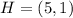 H = (5,1)