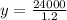 y =  \frac{24000}{1.2}