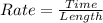 Rate = \frac{Time}{Length}