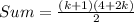 Sum = \frac{(k+1)(4 + 2k)}{2}