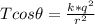 T cos \theta =  \frac{k*  q^2}{ r^2}