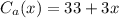 C_a(x) = 33 + 3x