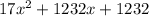 17x^2 + 1232x + 1232