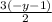 \frac{3(-y-1)}{2}