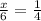 \frac{x}{6} = \frac{1}{4}