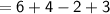 \large \sf = 6 + 4 - 2 + 3