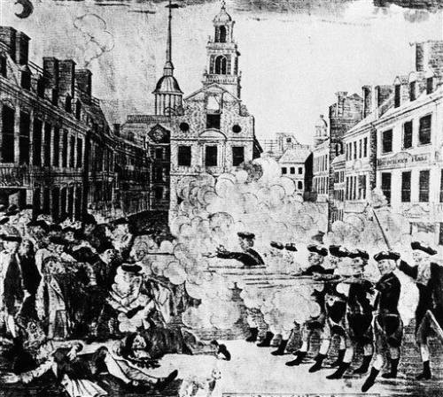 Which answer best shows an effect of British soldiers firing upon colonists in Boston, killing five