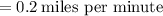 =0.2 \:\text{miles per minute}