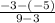 \frac{-3-(-5)}{9-3}