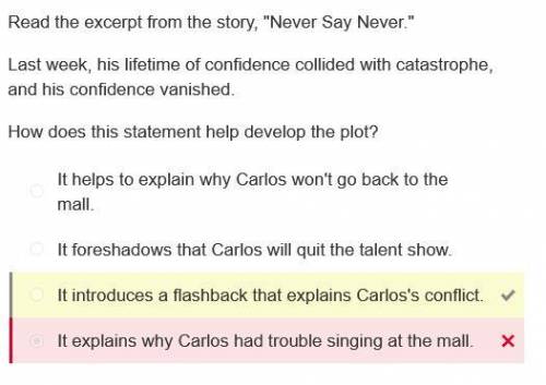 HELP ME

Read the excerpt from the story, Never Say Never.
Last week, his lifetime of confidence c