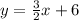 y =  \frac{3}{2} x + 6 \\