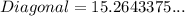 Diagonal=15.2643375...