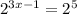 2^{3x - 1} = 2^5