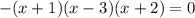 -(x+1)(x-3)(x+2)=0