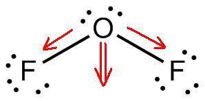 The compound F2O has two lone pairs on the central oxygen atom. What's the structure of an F2O molec