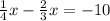 \frac{1}{4}x -\frac{2}{3}x  =-10