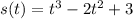 s(t)=t^3-2t^2+3