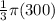 \frac{1}{3} \pi (300)