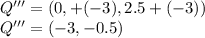 Q'''=(0,+(-3), 2.5+(-3))\\Q'''=(-3,-0.5)