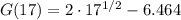 G(17) = 2\cdot 17^{1/2}-6.464