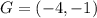 G = (-4,-1)