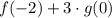 f(-2) +3\cdot g(0)