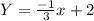 Y = \frac{-1}{3} x + 2