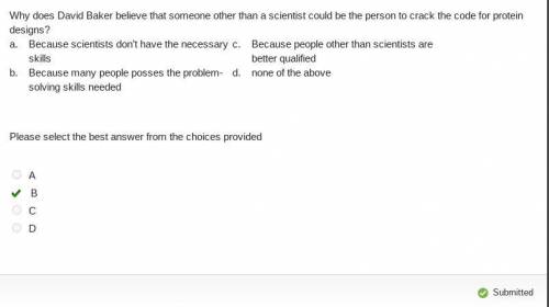Why does David Baker believe that someone other than a scientist could be the person to crack the co