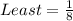 Least = \frac{1}{8}