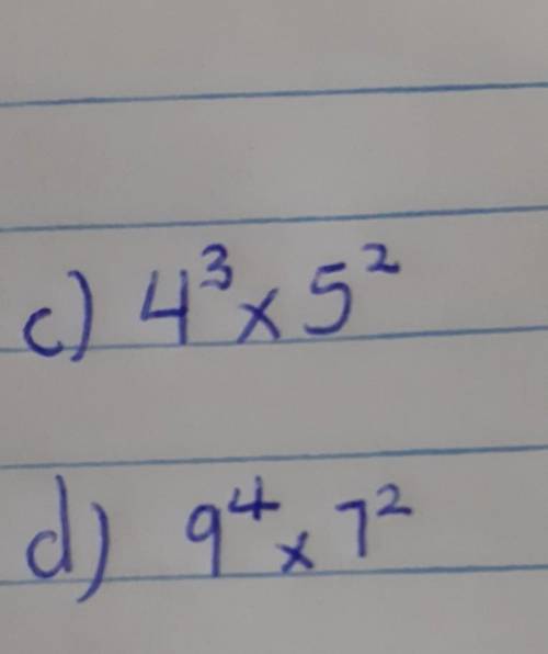 Just C and D using index notation