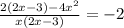 \frac{2(2x-3)-4x^{2} }{x(2x-3)}=-2