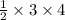 \frac{1}{2}\times 3\times 4