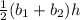 \frac{1}{2}(b_1+b_2)h