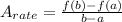 A_{rate}=\frac{f(b)-f(a)}{b-a}