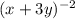 (x+3y)^{-2}