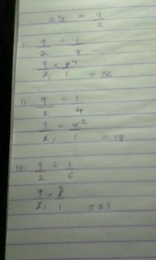 Can you help me?
Divide 4 1/2 divide by each of these unit fractions