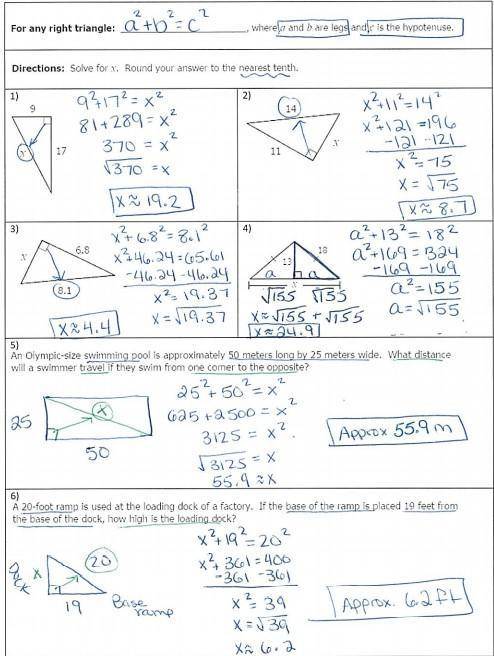 Unit 8 test study guide right triangles and trigonometry