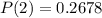 P(2) = 0.2678